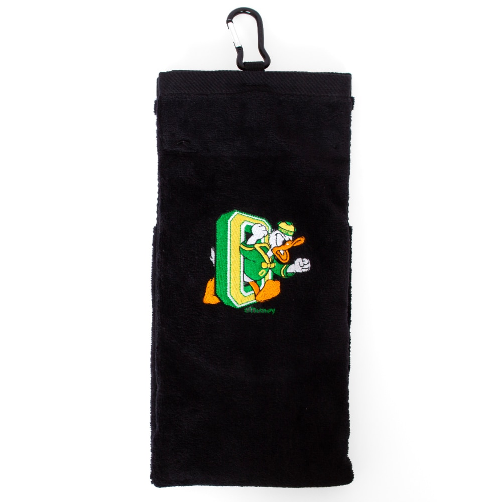 DTO, Wincraft, Black, Towel, Cotton, Sports, Golf, Terry Cloth, Embroidered, 969749